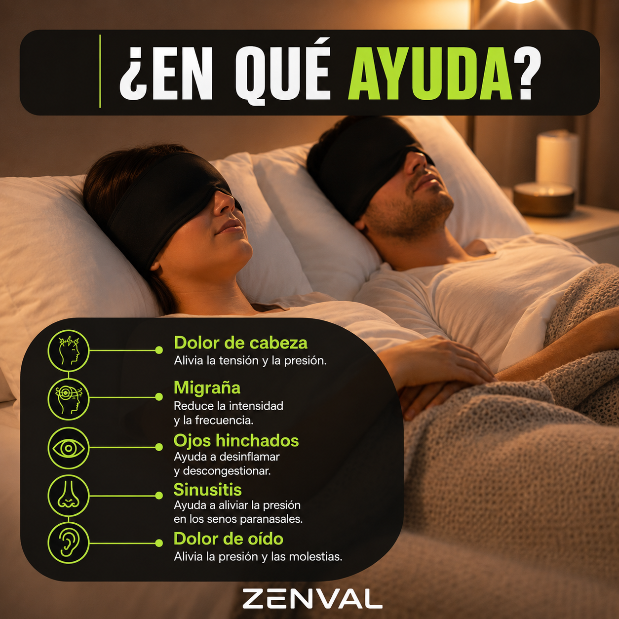 Gorro Zenval — Alivio para la Migraña sin Pastillas
